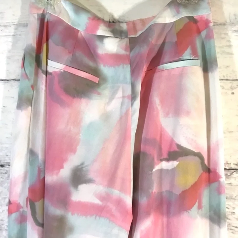 Alice and Olivia Wide Leg Flowy High-Waisted Pant - Picture 4 of 6